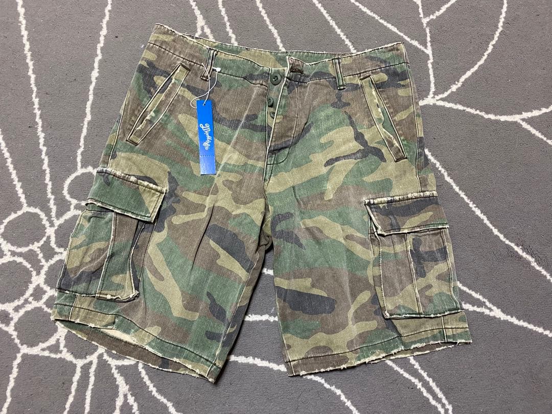 初販タグ付HEROキムタク着私物MARBLESマーブルズハーフパンツ迷彩