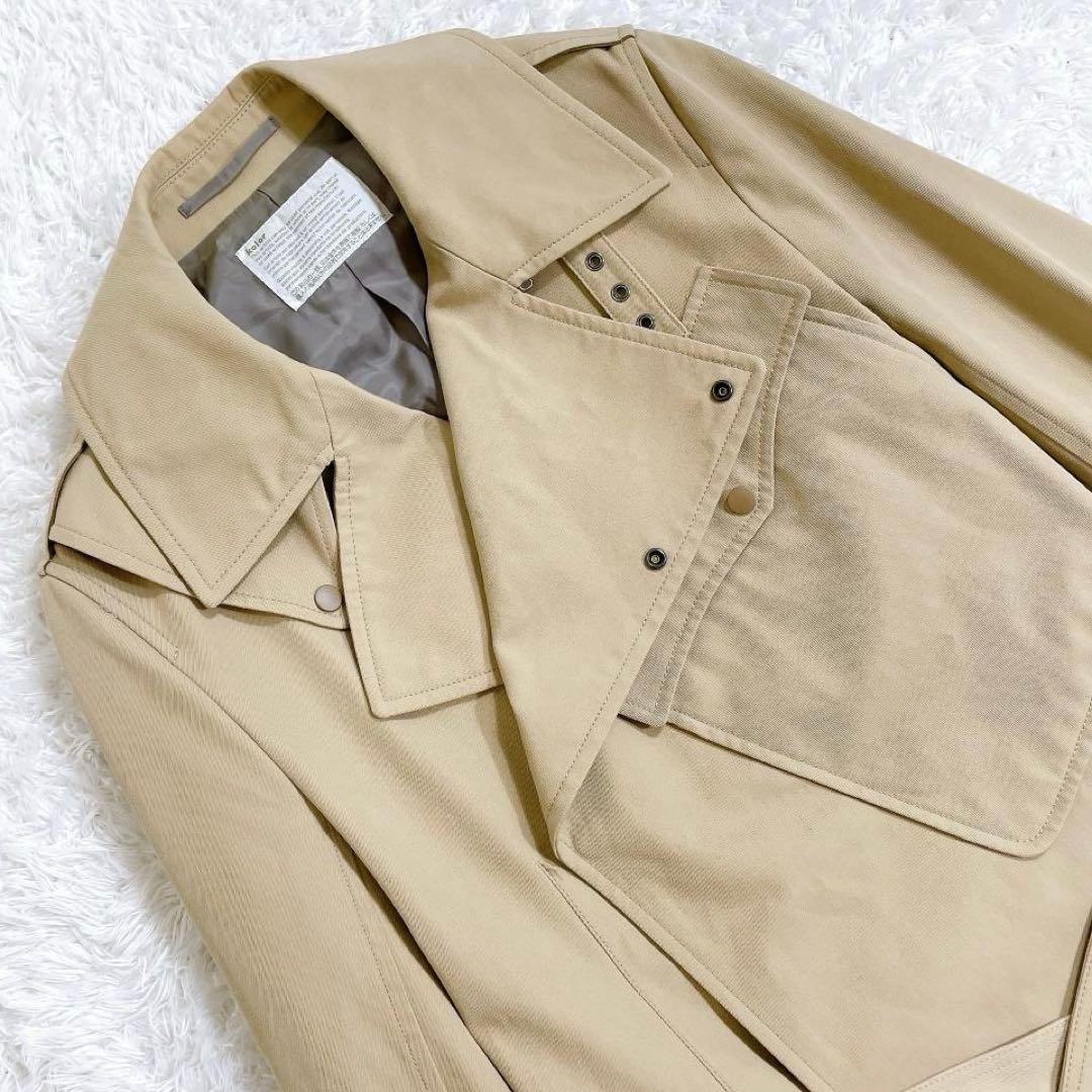 美品】 定価12万 kolor カラー モーターサイクルコート ベージュ S