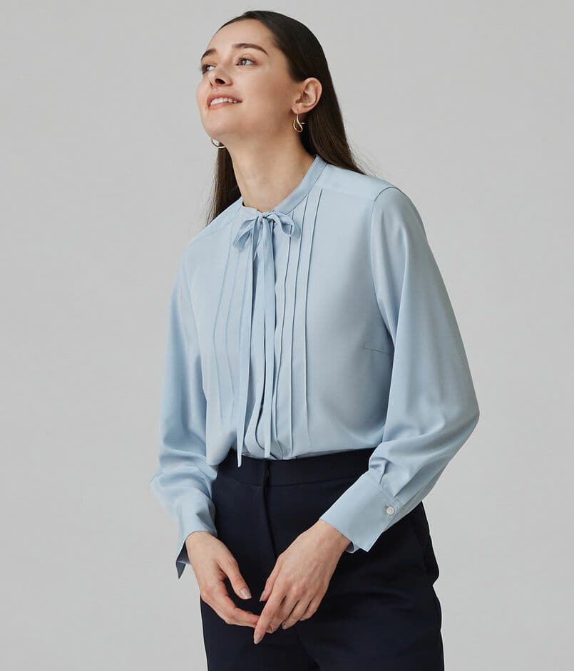 新品　TOMORROWLAND　クリアデシン ボウタイブラウス クリアデシン ボウタイブラウス（シャツ/ブラウス）｜TOMORROWLAND