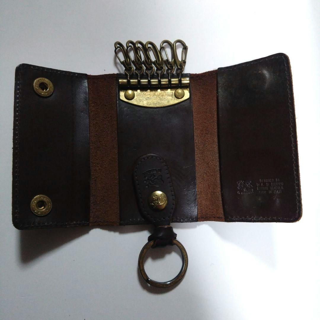 IL BISONTE イルビゾンテ ダークブラウン レザー キーケース - メルカリ