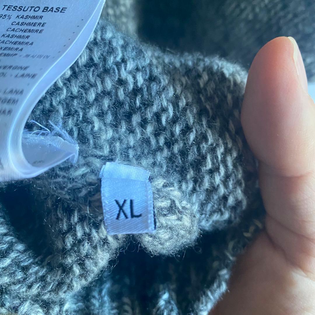 BARENA カシミア メランジ タートルネックニット グレー XL - メルカリ