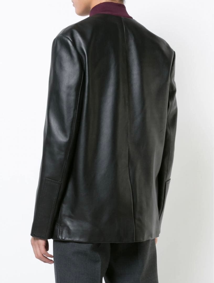 Maison Margiela 17aw レザーノーカラージャケット - メルカリ