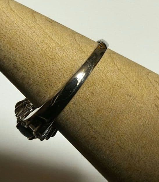 Pt900 アレキサンドライトキャッツアイ 4.3g 0.9ct 13.5号