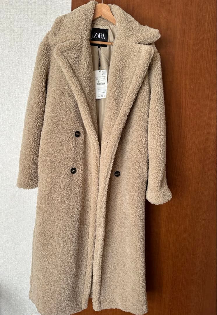 ZARA エクストラロング フェイクボアコート(テディベアコート)コムギ