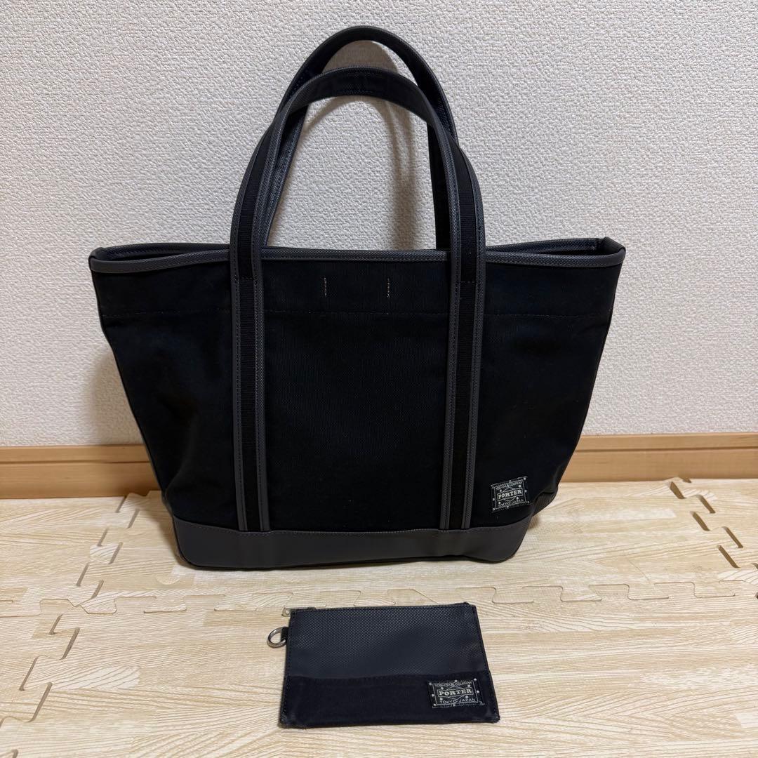 PORTER GIRL ボーイフレンド トート A4可 黒 ポーチ付 PORTER ポーター ボーイフレンドトート トートバッグ(M) 739-08514 739