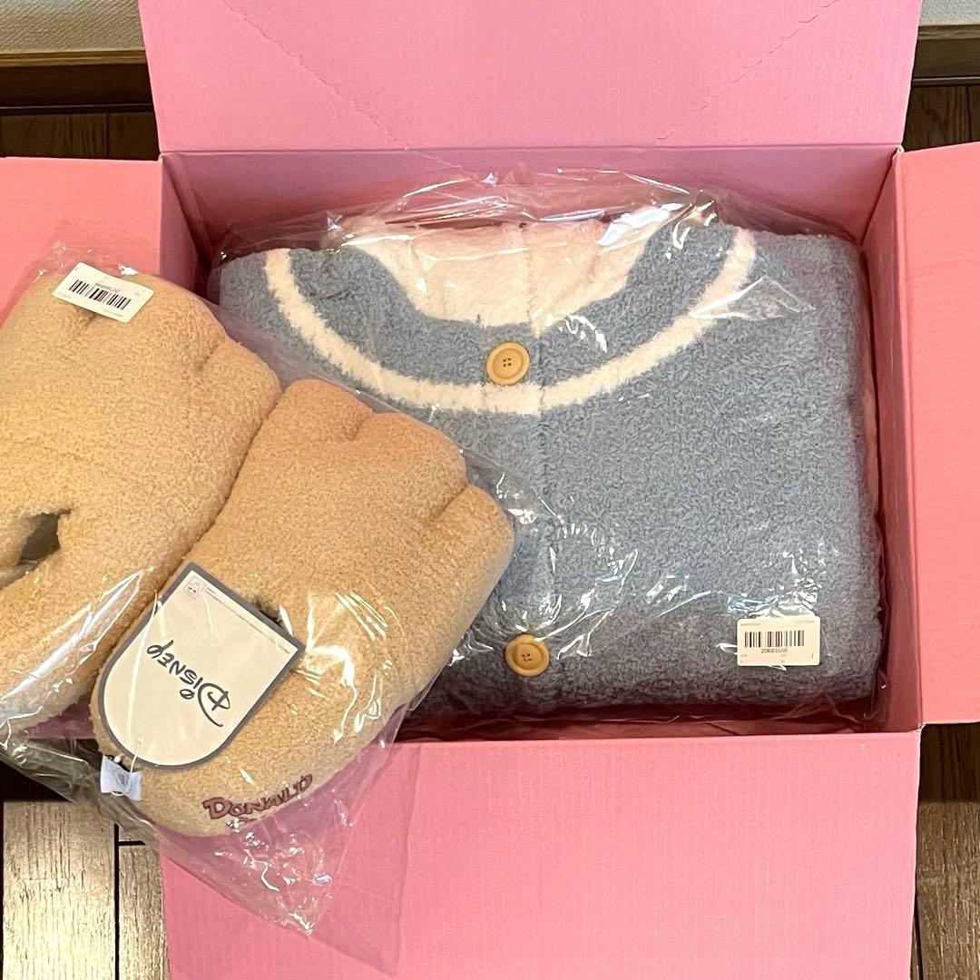 〈新品未使用 〉ジェラピケ ドナルド ポンチョ&ルームブーツ 2点セット 新品未使用 〉ジェラピケ ドナルド ポンチョ&ルームブーツ 2点セット