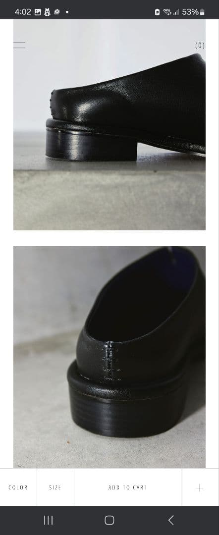 新品未使用 TODAYFUL スライドレザーシューズ スリッポン 黒×ブルー38