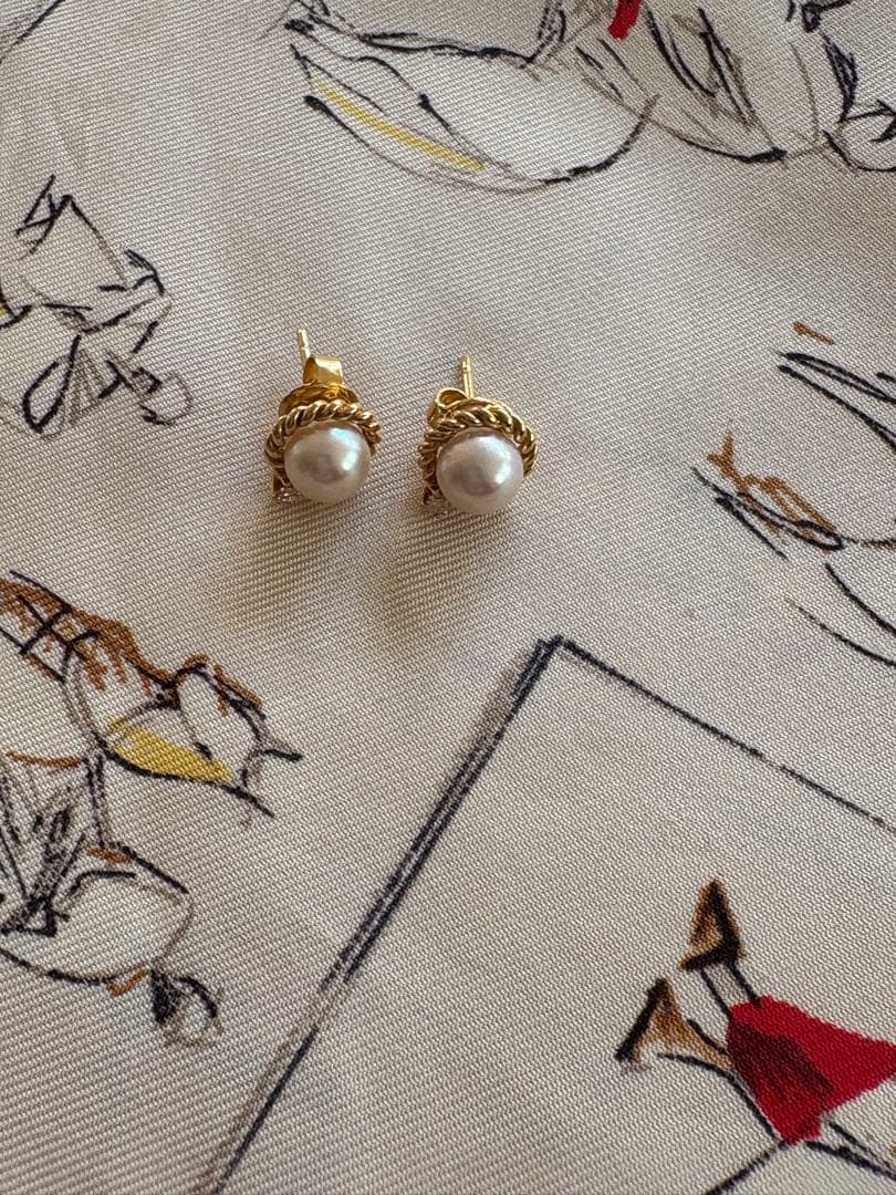 ミキモト PE-864MK ピアス PE-864MK 1Pパール・1Pダイヤ スタッズピアス 中古 ｜ ミキモト