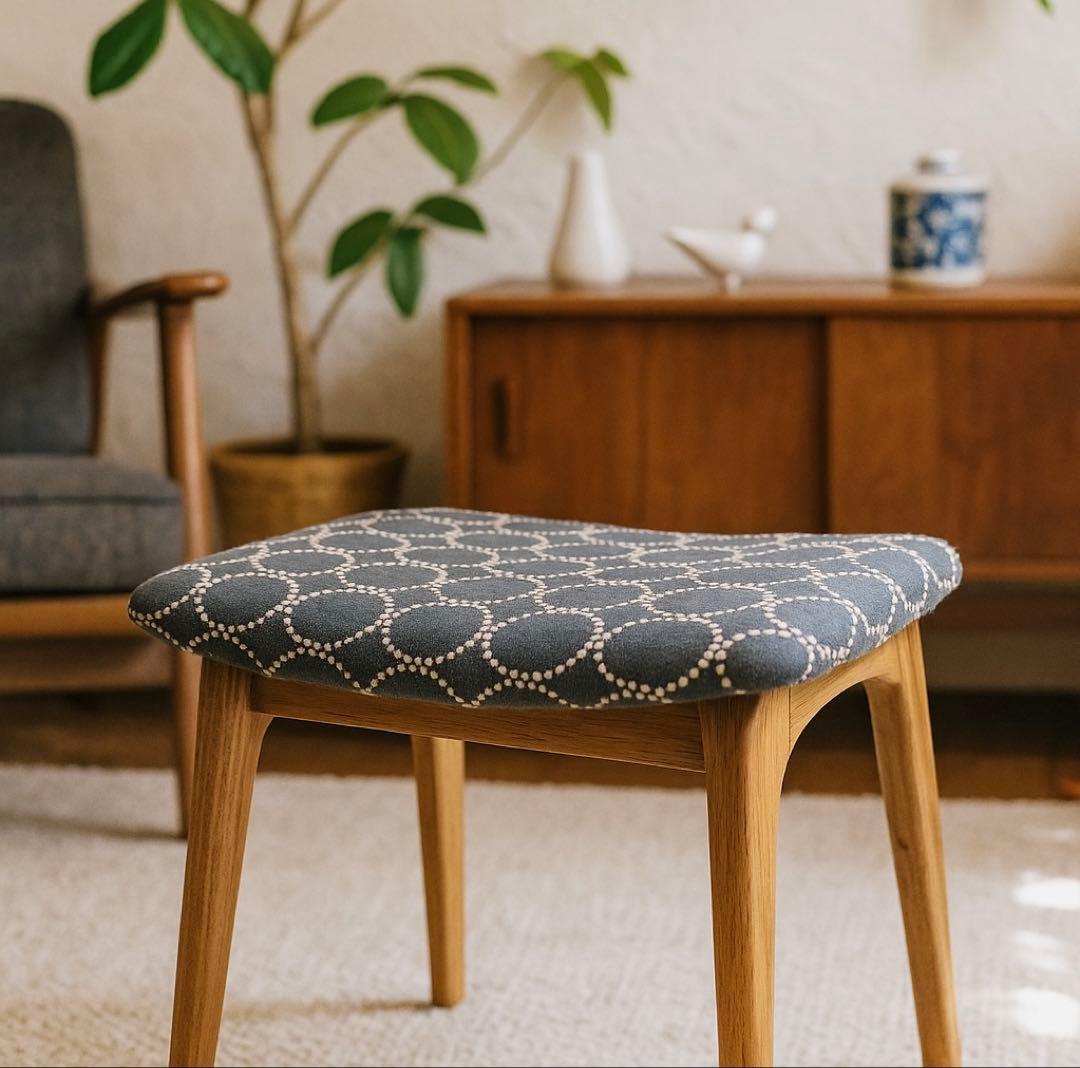 ミナペルホネン生地使用スツール　イス　オットマン チェア　インテリア　家具 北欧スタイル】ミナペルホネン生地使用スツールイス椅子オットマン