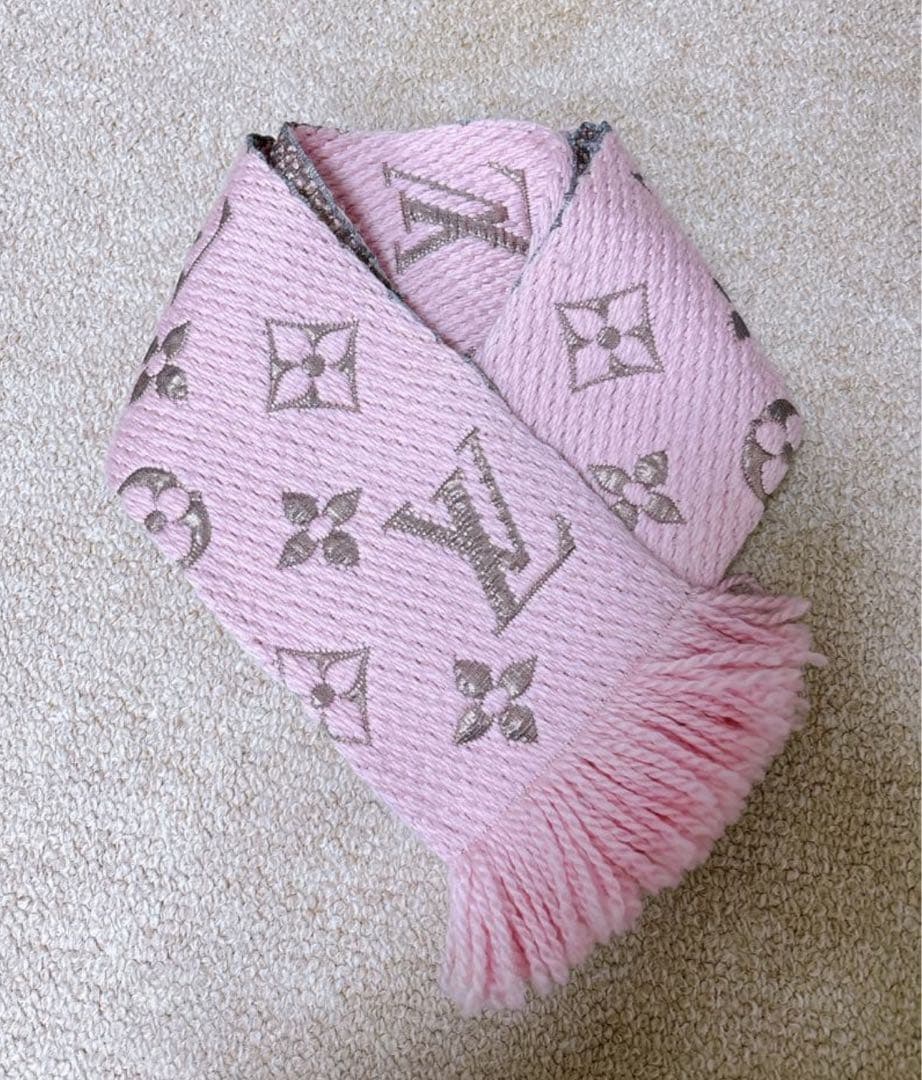 M*y様 ルイ・ヴィトン ピンク マフラー LOUIS VUITTON - 良品 LOUISVUITTON ルイヴィトン モノグラム
