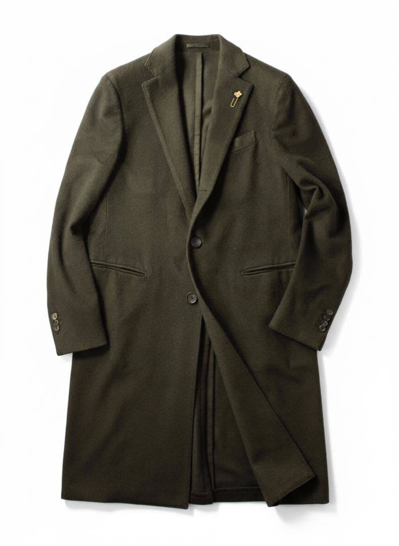 【1回のみ着用】LARDINI ラルディーニ カシミアチェスターコート50 viajero-chocolat_lardini-1n