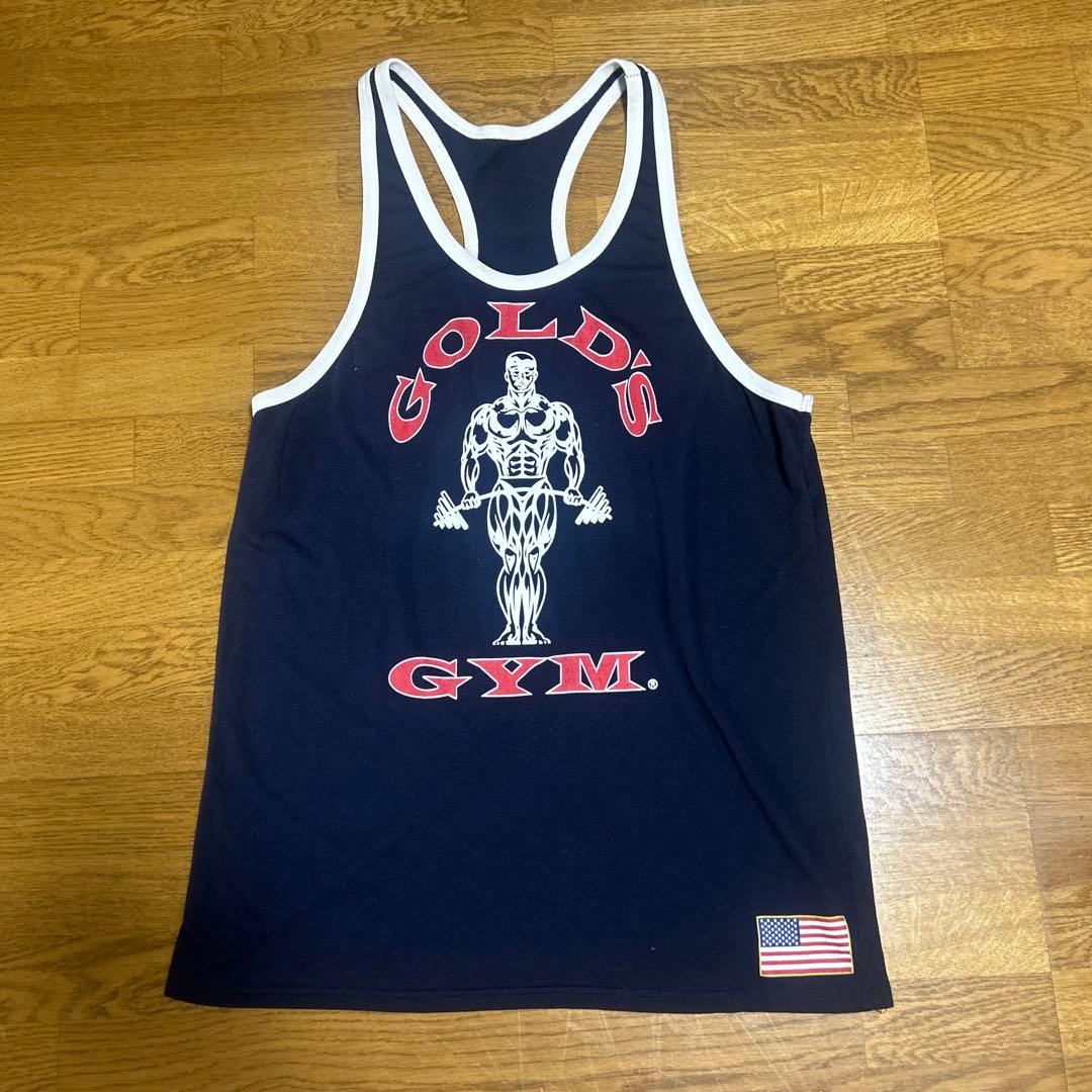 ゴールドジム タンクトップ ネイビー - メルカリ