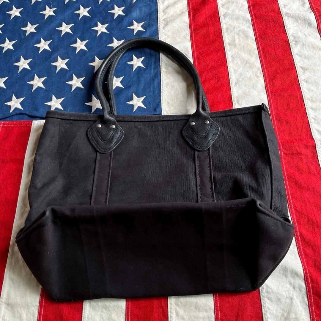L.L.Bean BOTE AND TOTE レザーハンドル オールブラック M