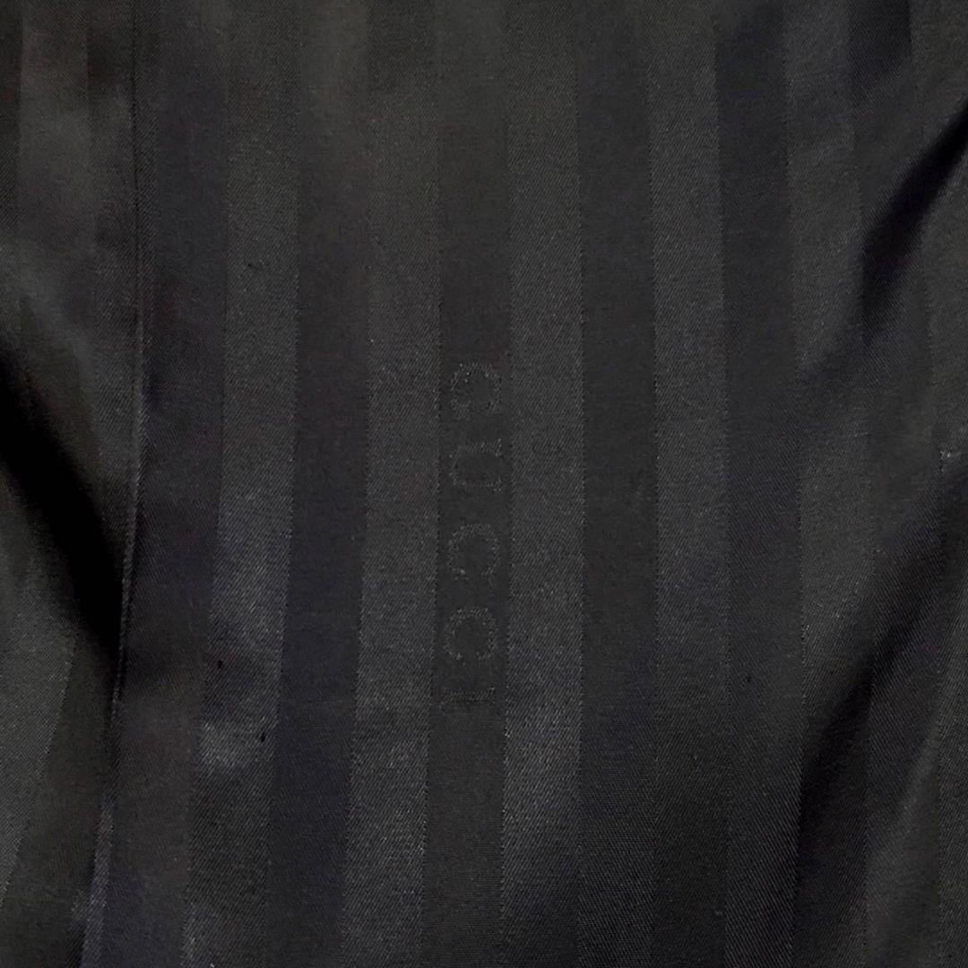 美品 L グッチ シルク ウール スカートスーツ 黒 イタリア製 40 肩