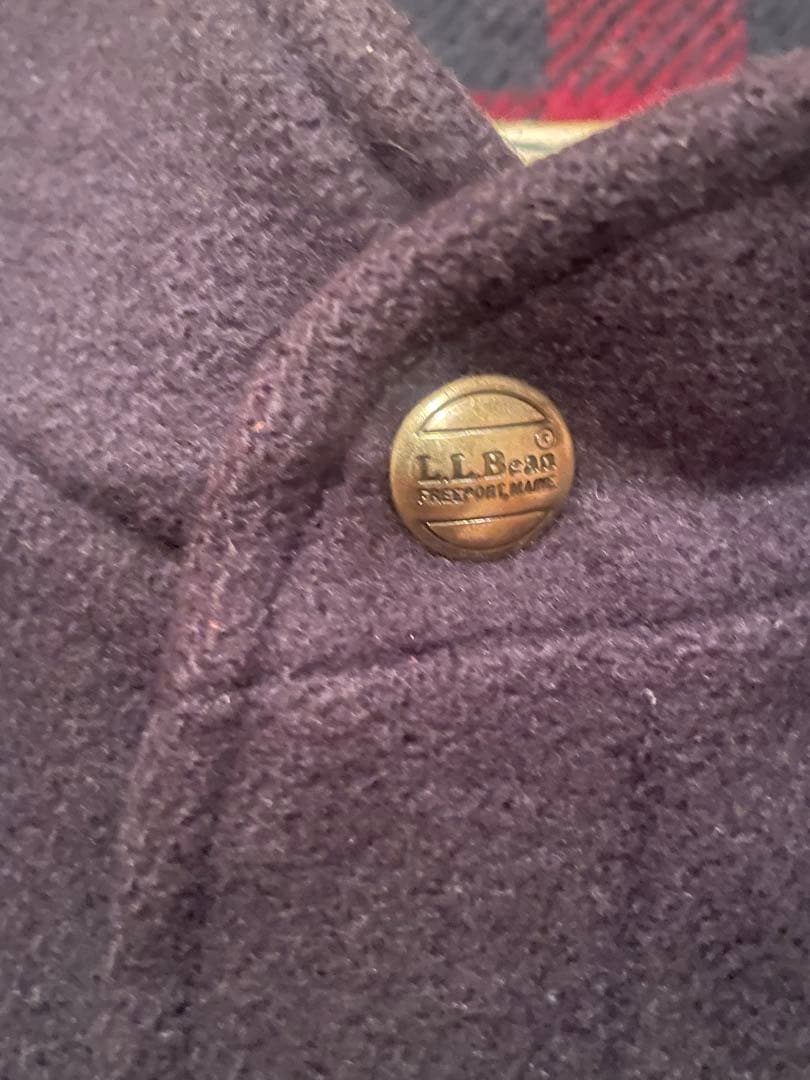 【チェスナット】L.L.Bean チェック裏地 ウールブルゾン 短丈