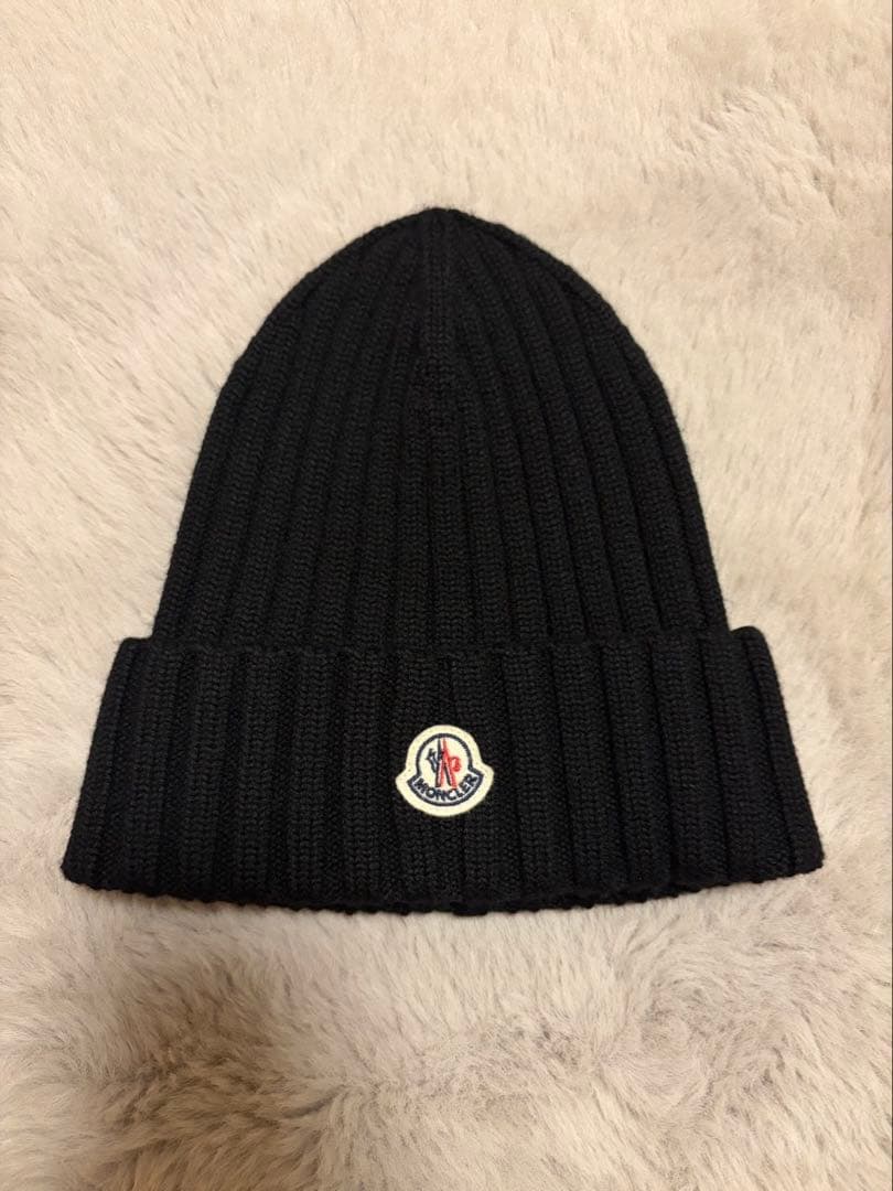 MONCLER モンクレール ニット帽 ビーニー ブラック 正規品 MONCLER（モンクレール） Knit Cap ニット帽 ビーニー ニットキャップ
