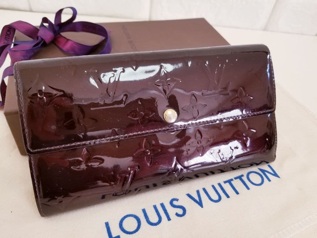 【美品】ルイヴィトン ヴェルニ ポルトフォイユ サラ 二つ折り 長財布 LOUIS VUITTON（ルイ・ヴィトン） ポルトフォイユ サラ エナメル 二