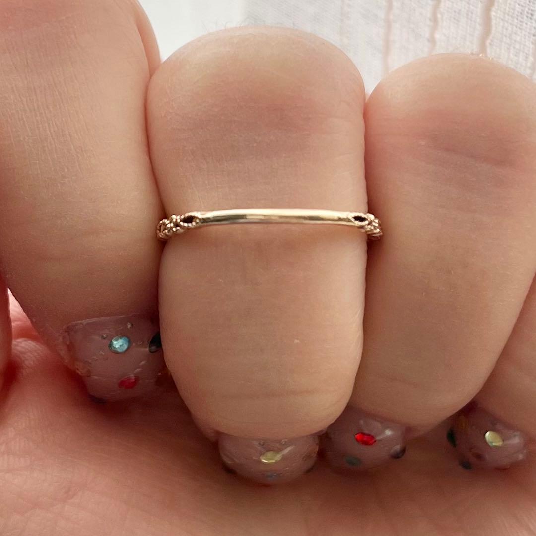 本日発送可能＊agete k10 カルムリング 0.06ct 13号