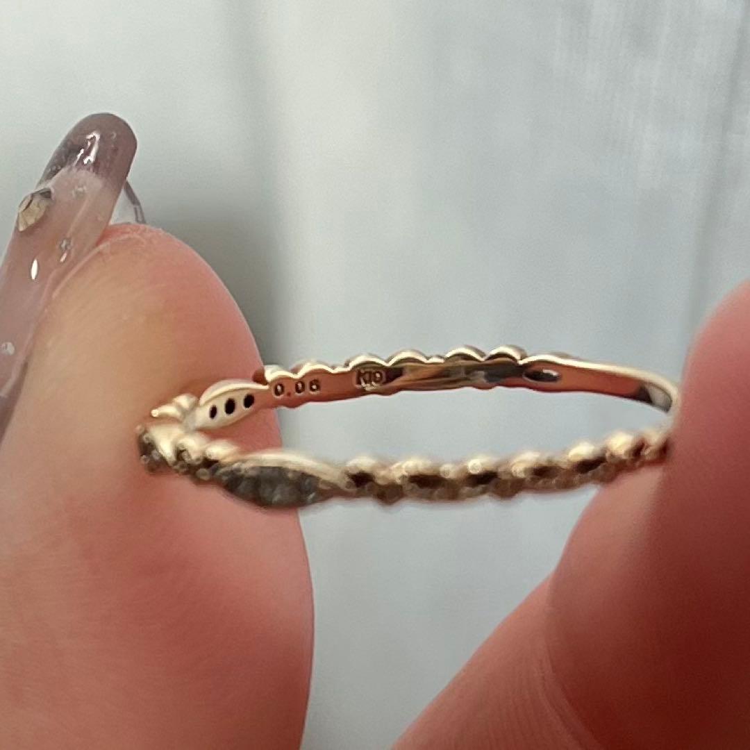 本日発送可能＊agete k10 カルムリング 0.06ct 13号