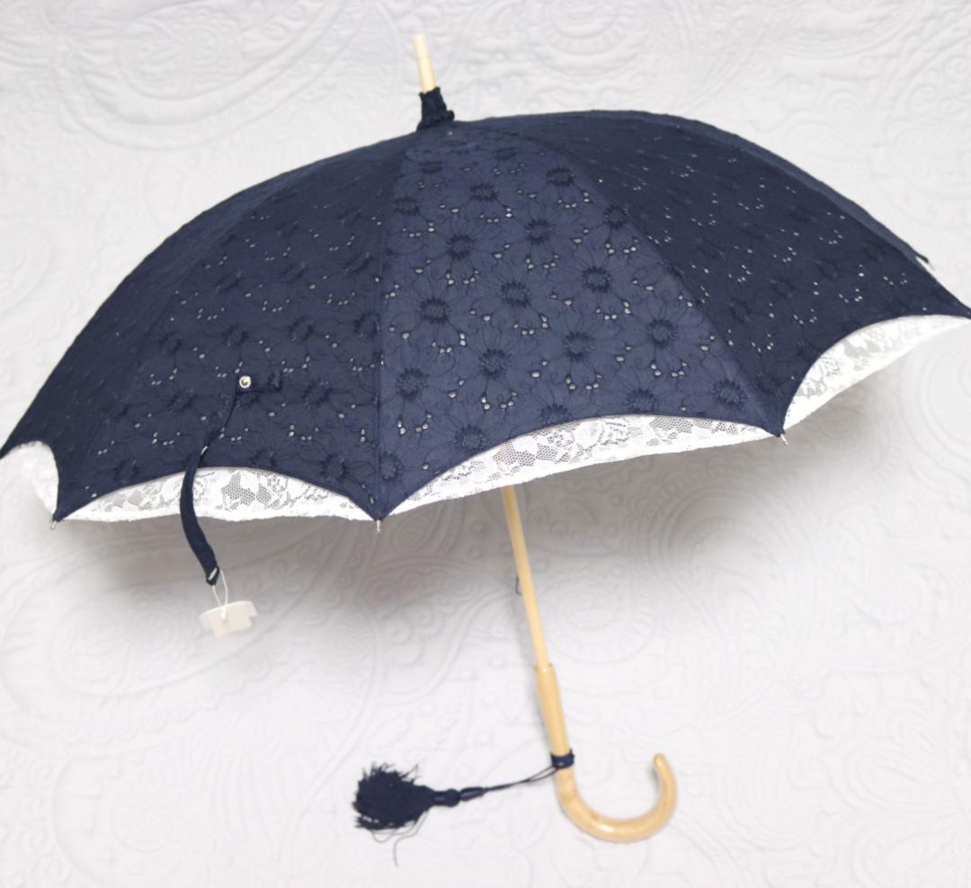新品タグ付き【前原光栄商店】長傘 総刺繍 繊細レースかわず張り 高級