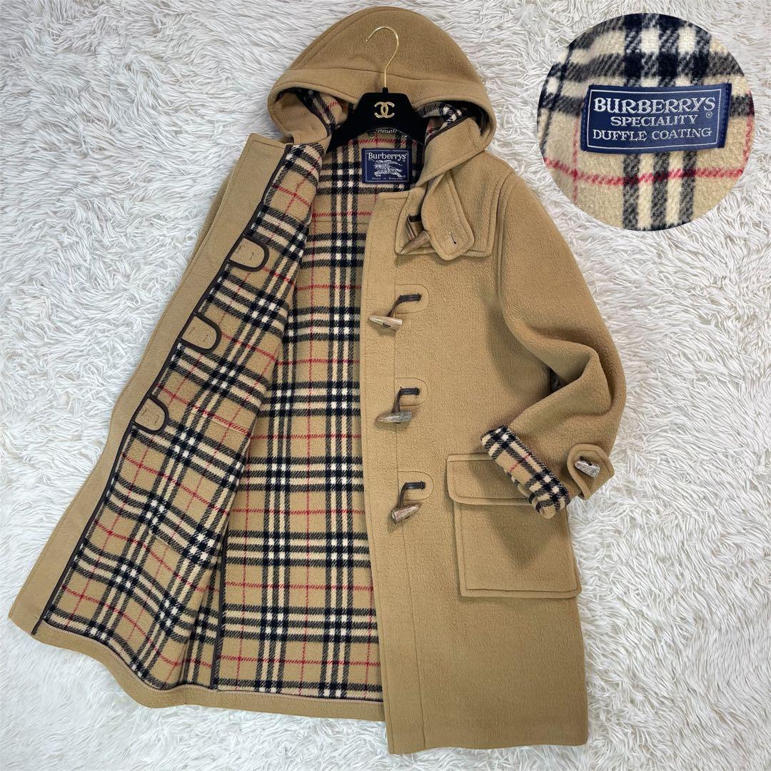 美品✨バーバリーズ　ダッフルコート　ノバチェック　キャメル　ウール　英国製 BURBERRY 英国製 ダッフルコート キャメル 100%ウール ノバチェック