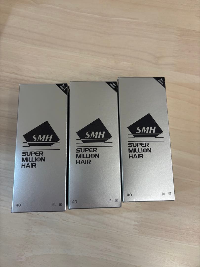 SMHスーパーミリオンヘアーブラック大容量　40g 3個セット スーパーミリオンヘアー 増毛パウダーふりかけ スーパーミリオンヘアー