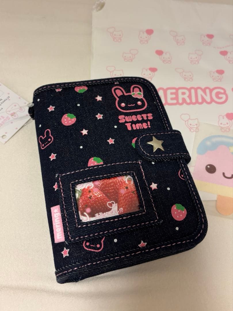MERING メリング シール帳 デニム イチゴ バインダー - メルカリ