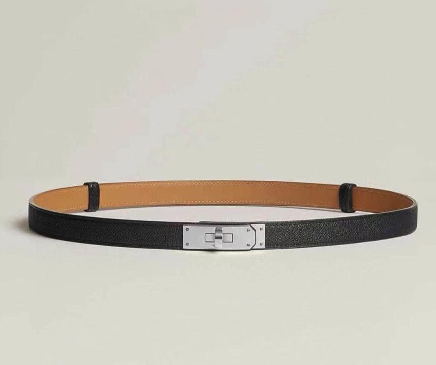 Hermès ベルト《ケリー》18 レザーベルト ブラック