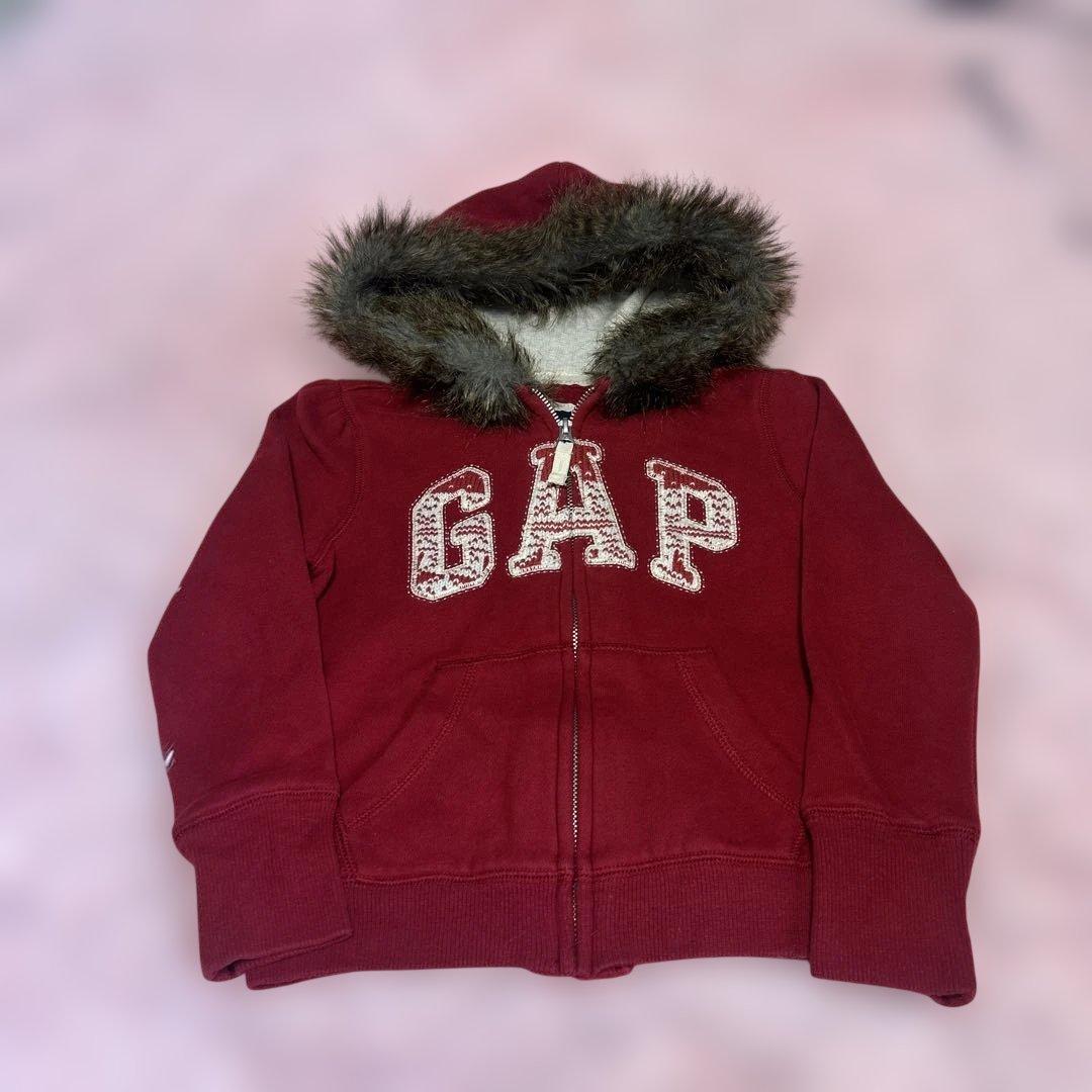 00s OLD GAP 短丈 フルジップパーカー ファー付き 平成ギャル - メルカリ