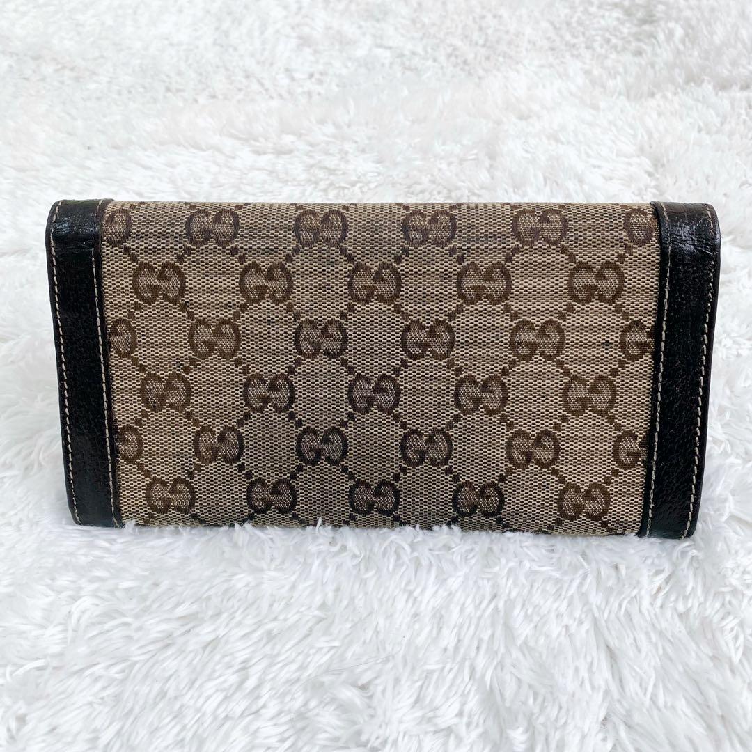 GUCCI グッチ GG キャンバス スタッズ Wホック レザー 長財布 - メルカリ