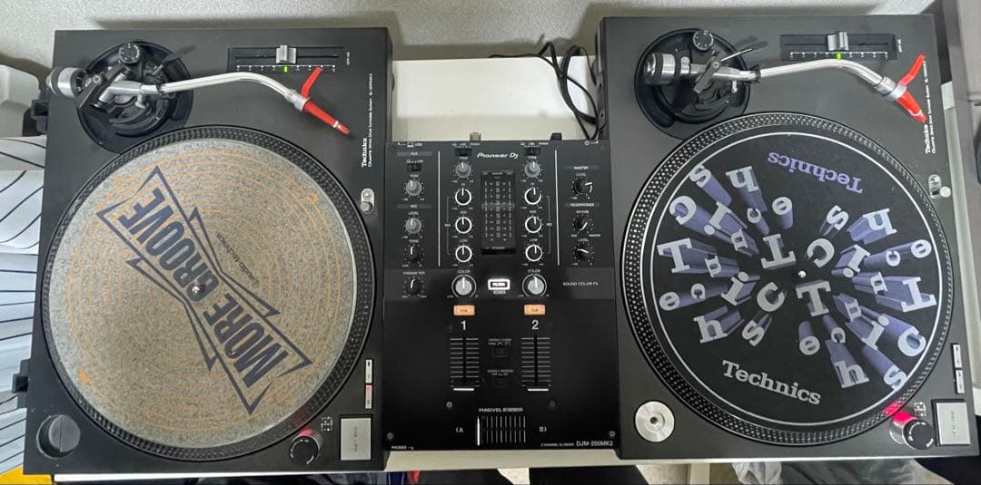 Technics SL-1200 MK3 ターンテーブル 2台& ミキサーセット Yahoo!オークション -「technics sl-1200 2台」の落札相場・落札価格