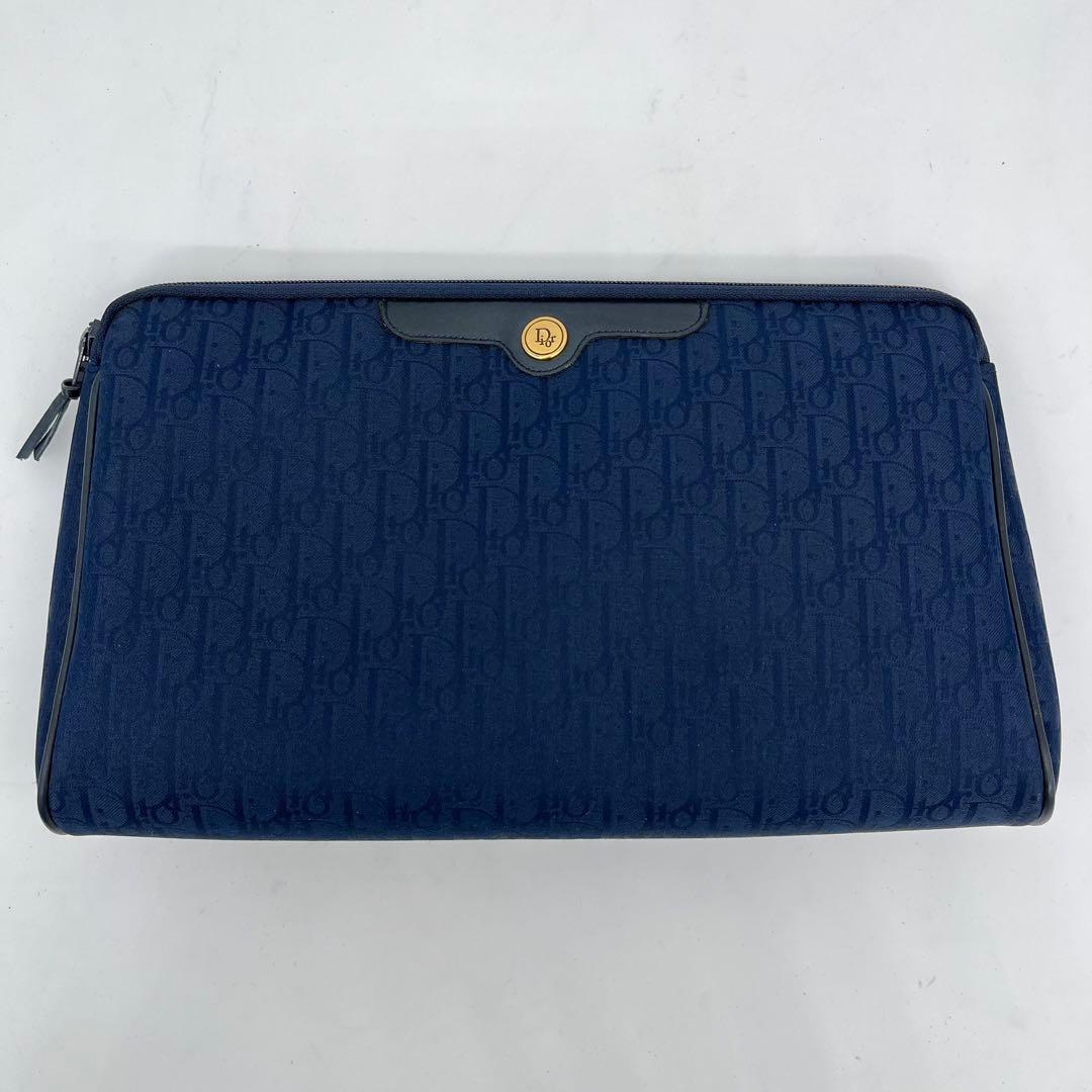 クリスチャンディオール クラッチバッグ ポーチ トロッター柄 ロゴ金具