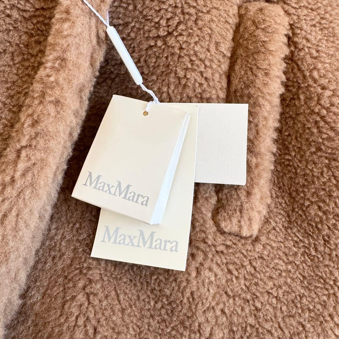 新品タグ付 マックスマーラ テディベアコート キャメル88% M相当
