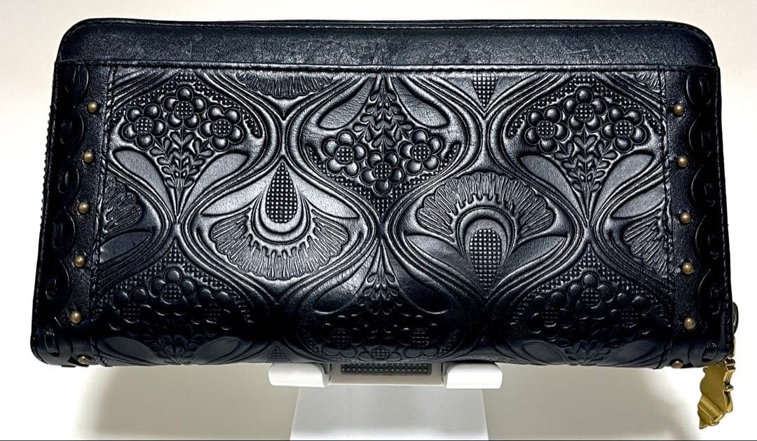 数回使用】ANNA SUI 財布 シエスタ 黒 ラウンド アナスイ バラ - メルカリ