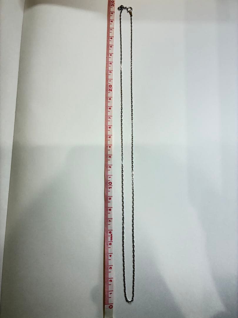 pt850 プラチナネックレス　60cm 調整可　4.4g ロングメンズチェーン