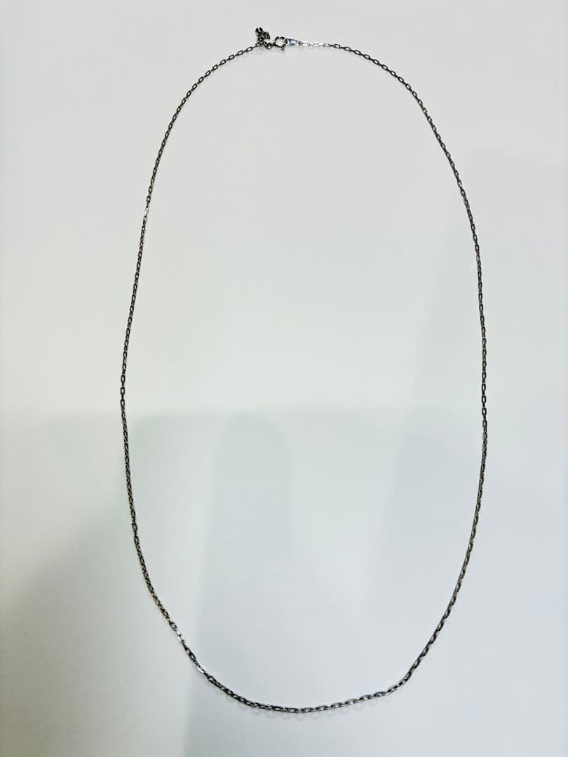 pt850 プラチナネックレス　60cm 調整可　4.4g ロングメンズチェーン