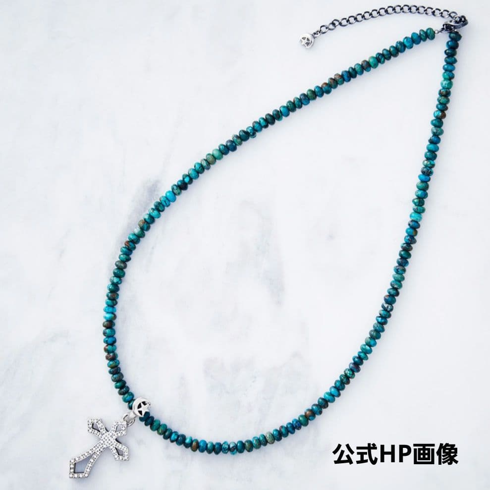 クレセントルナ エルマー ターコイズネックレス クロスチャーム SV925