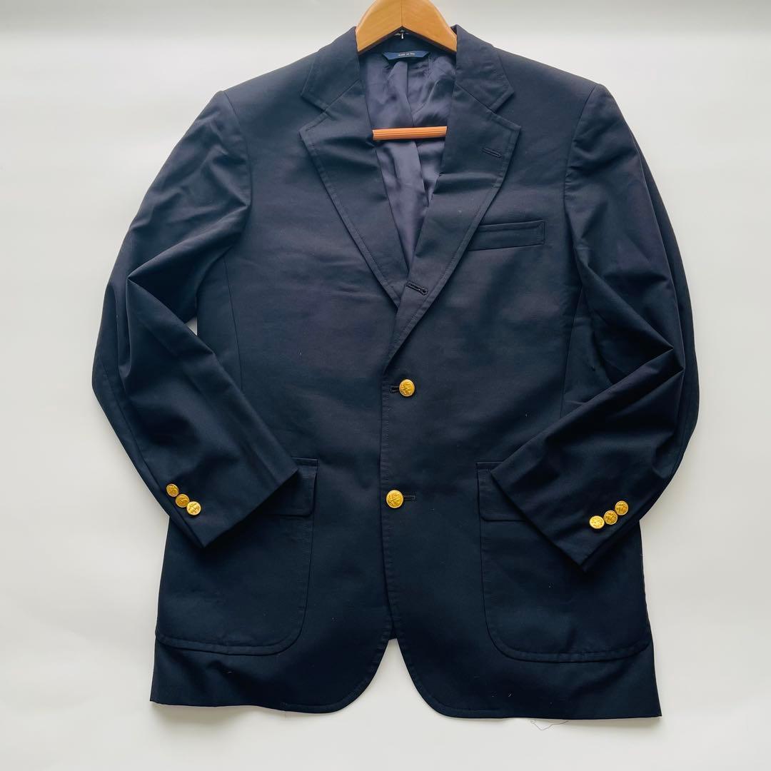ブルックスブラザーズ ロロピアーナ テーラードジャケット 濃紺 金
