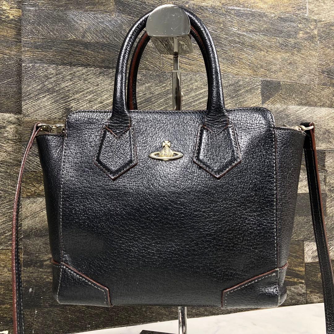 ヴィヴィアンウェストウッド ハンドバッグ 2way オーブロゴ レザー ブラック 楽天市場】【新品未使用品】【バッグ】Vivienne Westwood ヴィヴィアン