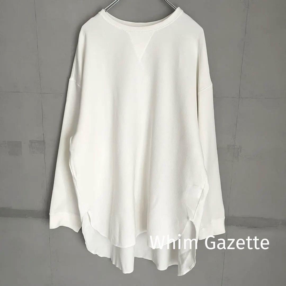 美品✨Whim Gazette Vガゼットプルオーバー　ホワイト　ロングスリーブ Whim Gazette｜Vガゼットプルオーバー | Rakuten Fashion(楽天