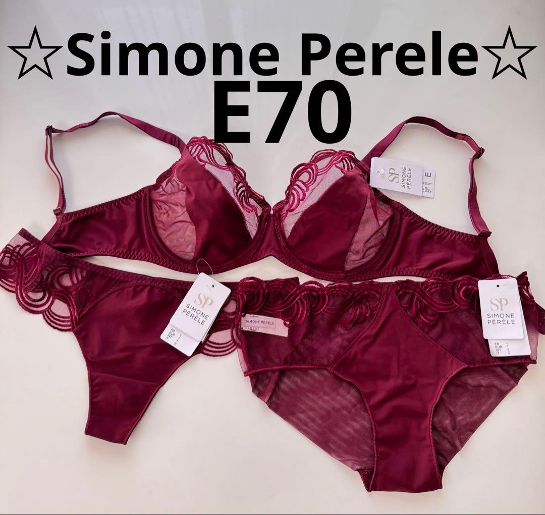 bknf ☆Simone Perele☆サイズE70 豪華3点セット　新品 Wish Triangle Contour Push-up Lace Bra