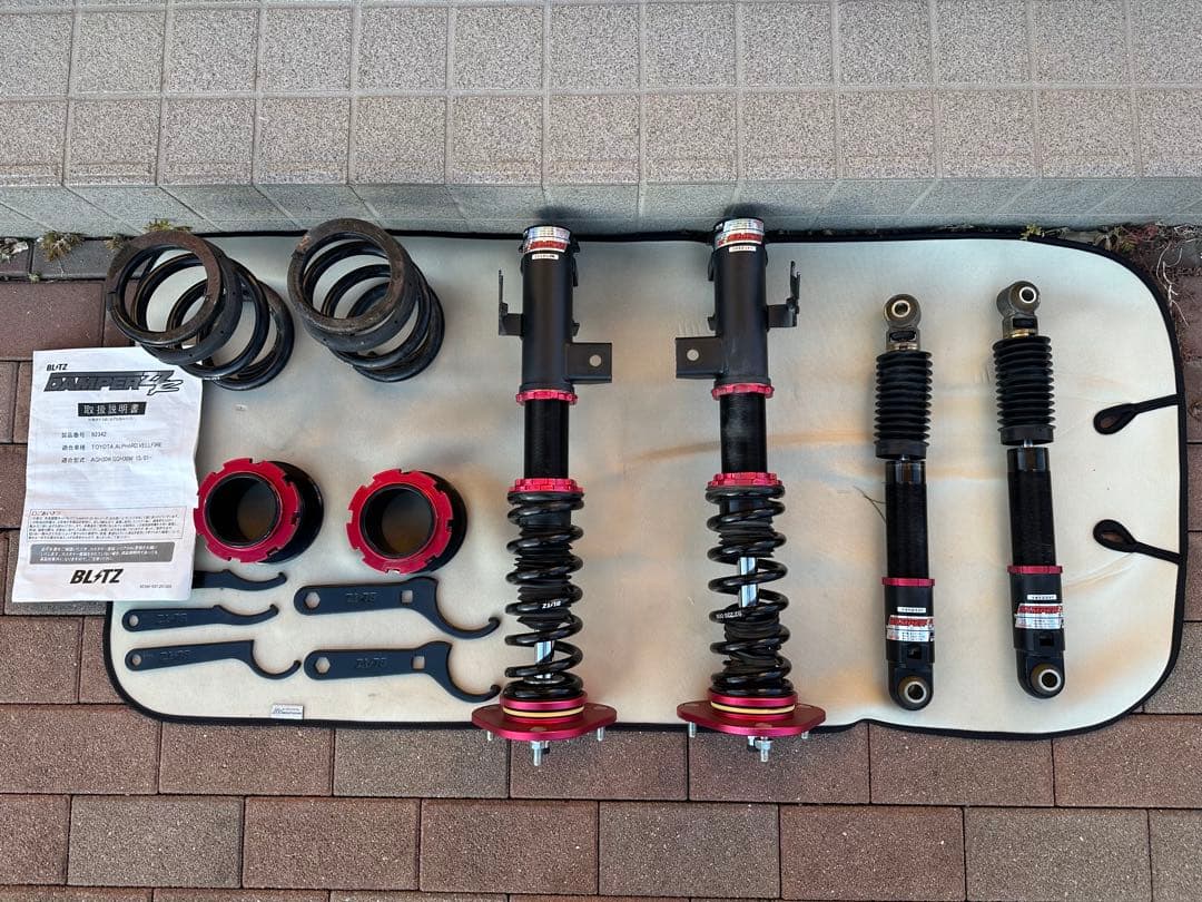 30 アルファード　BLITZ DAMPER ZZ 車高調整キット 92342 BLITZ（ブリッツ） BLITZ DAMPER ZZ-R L アルファード 30系 ヴェル