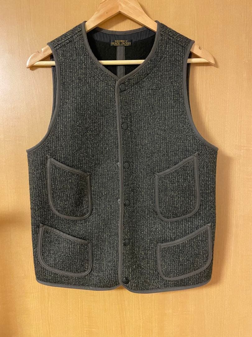 ブラウンズビーチ　ベスト　サイズ36 oxgry fullcount ブラウンズビーチ ベスト サイズ36 oxgry fullcount - メルカリ