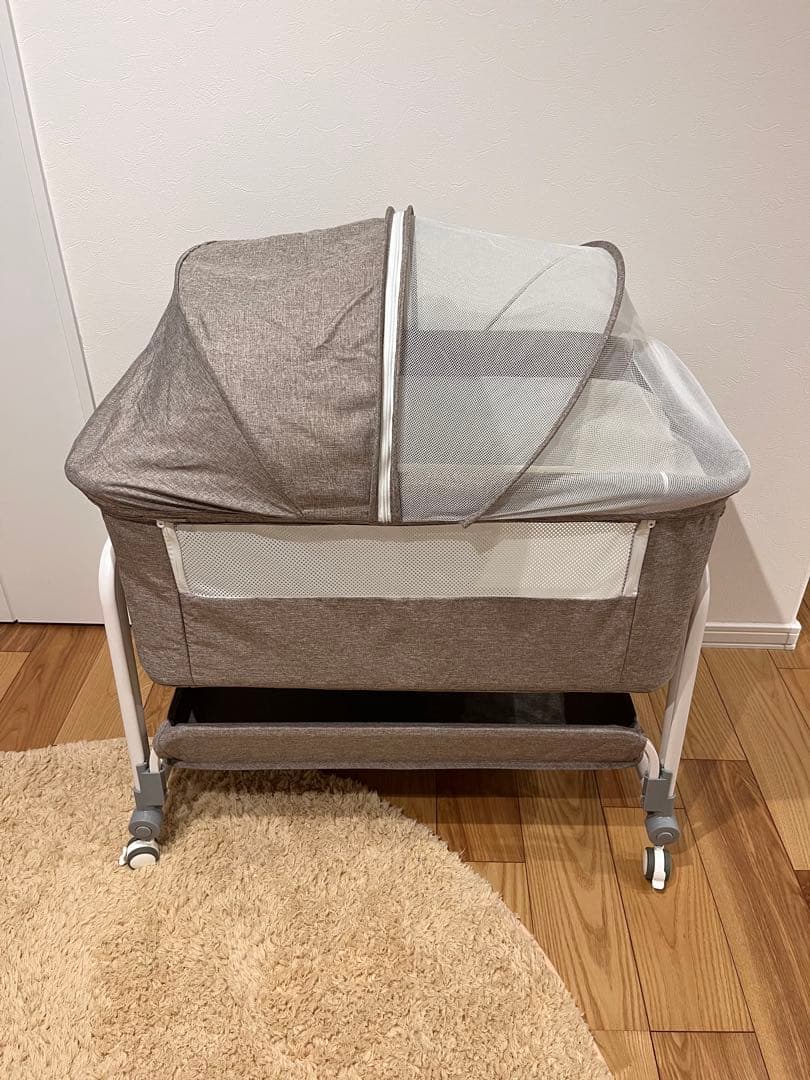 \"美品\"未使用ベビーベッド 蚊帳付き キャスター 付き kino limpo Amazon.co.jp: Kino Linpo ベビーベッド 添い寝 新生児ベッド 乳児用