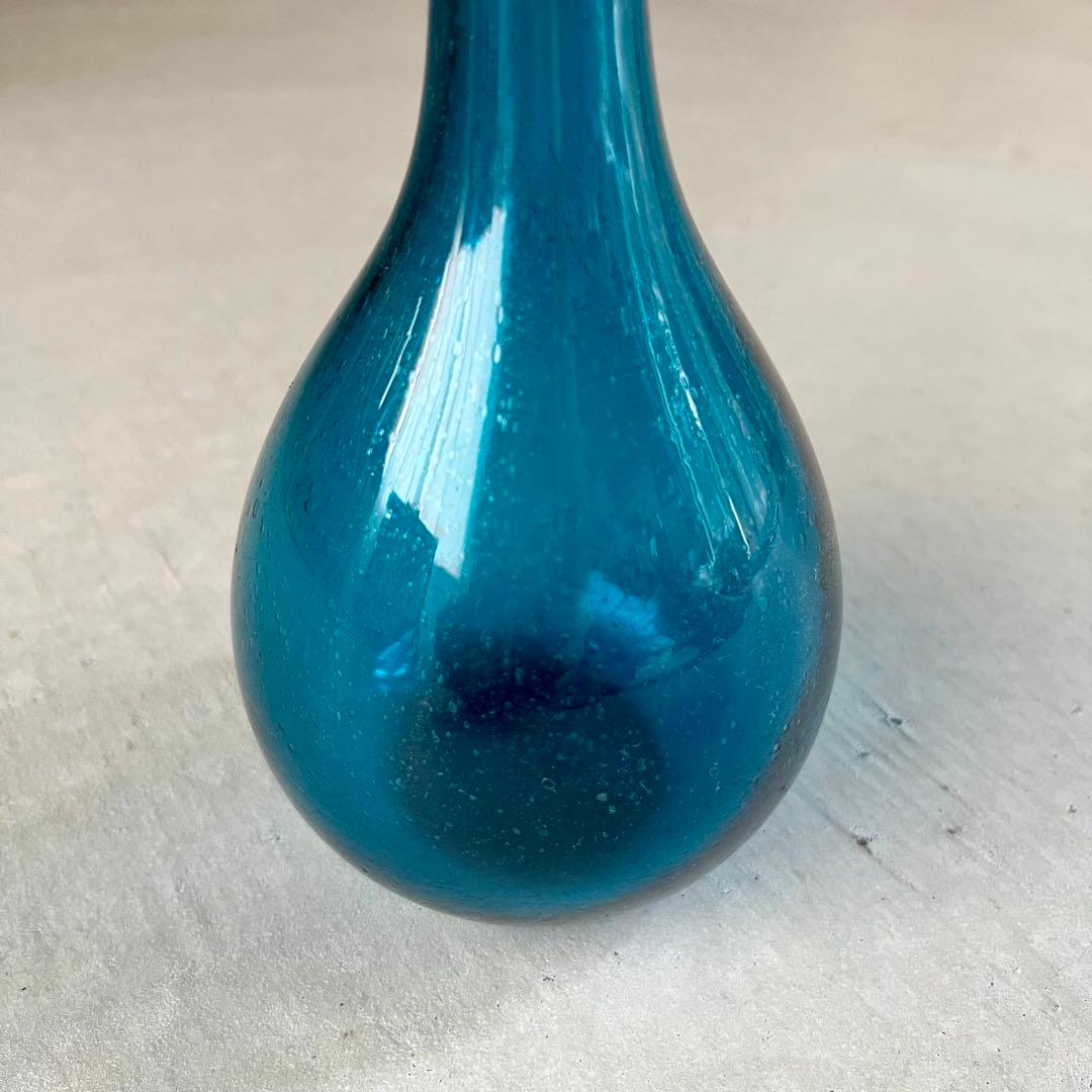 倉敷ガラス 小谷眞三 鶴首丸 泡ガラス 小谷ブルー - メルカリ