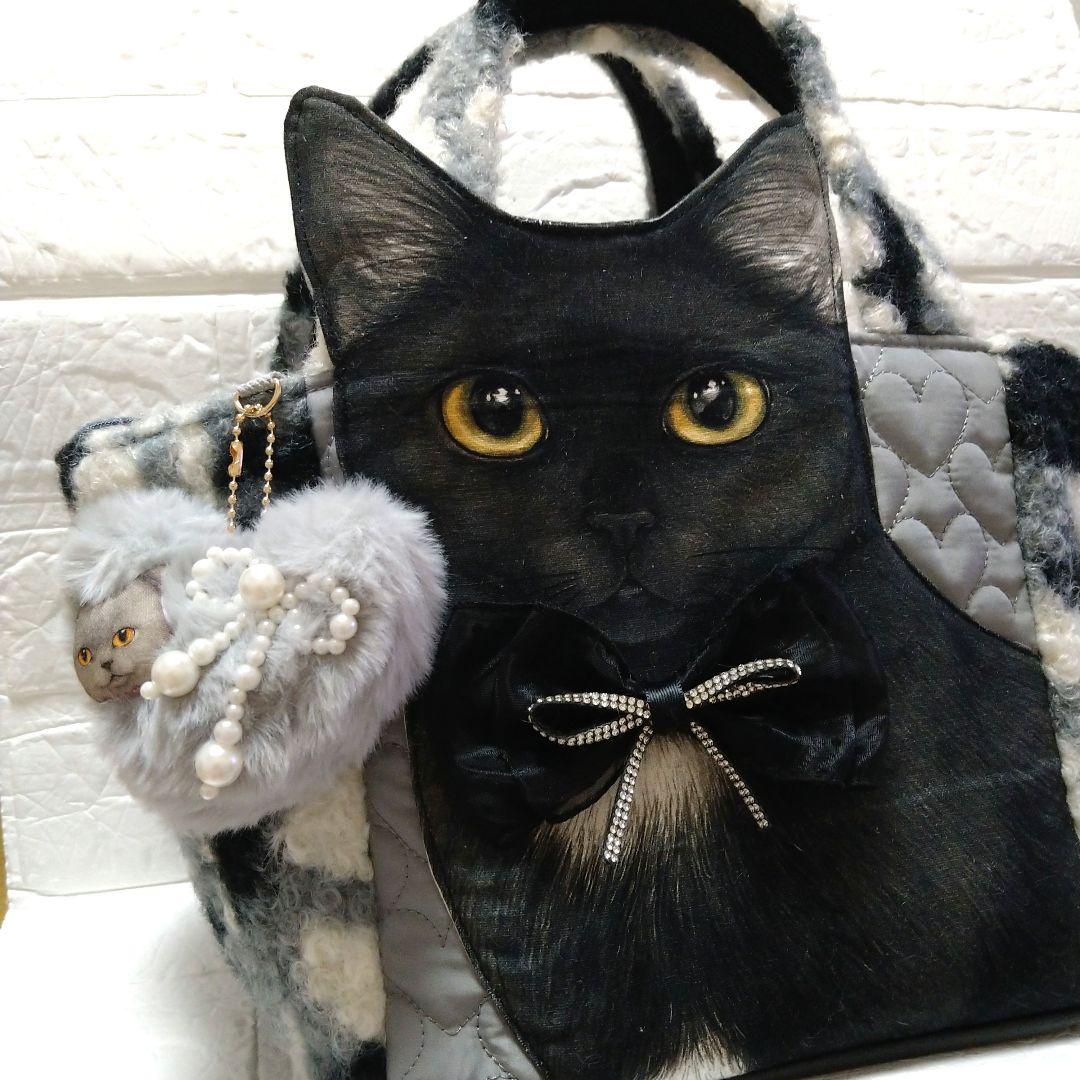 コヤンイサムチョン☆スクエアトートバッグ ハートステッチ＆もこもこ