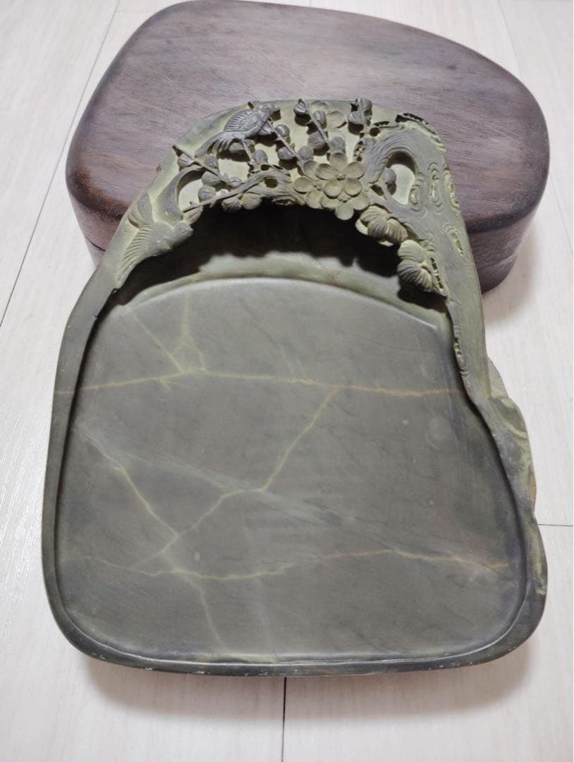 硯【端渓硯　青花・蕉葉白・火捺・金綫など】◆ 8.5吋◆上質箱◆旧老坑水巌坑美石 硯【端渓硯 青花・蕉葉白・火捺・金綫など】◇ 8.5吋◇上質箱◇旧老坑