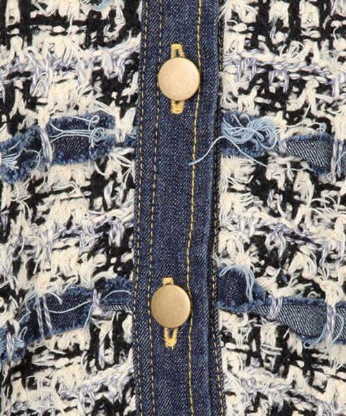 グレース コンチネンタル ツイードデニムニットジャケット - メルカリ