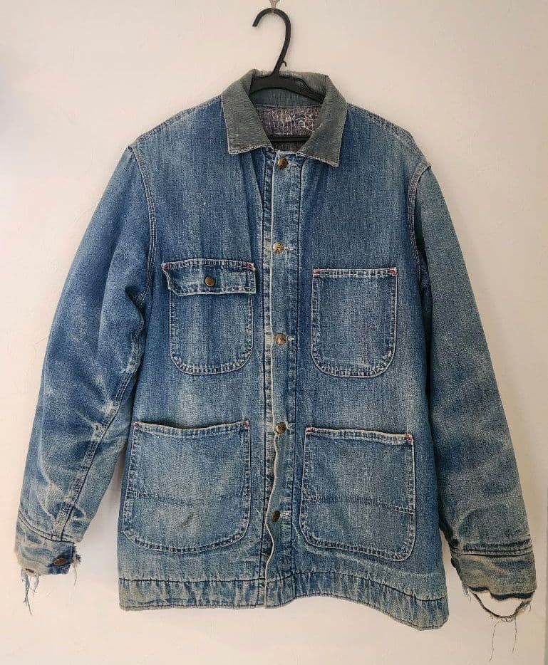 シアーズ SEARS デニムカバーオール Mサイズ 38-40 SEARS シアーズ デニムカバーオール ブランケットライナー付き WORK'N