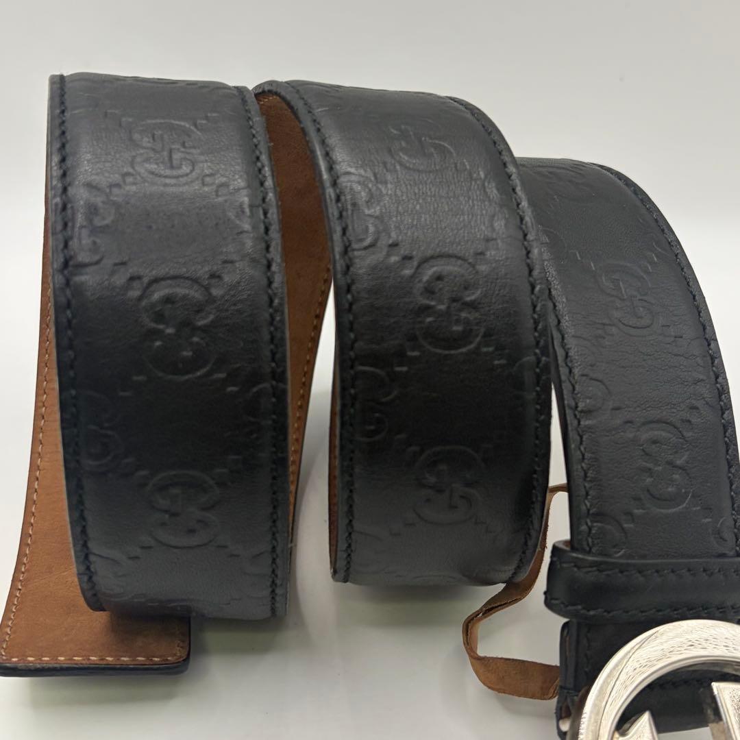 GUCCI☆インターロッキングGシマレザーベルト